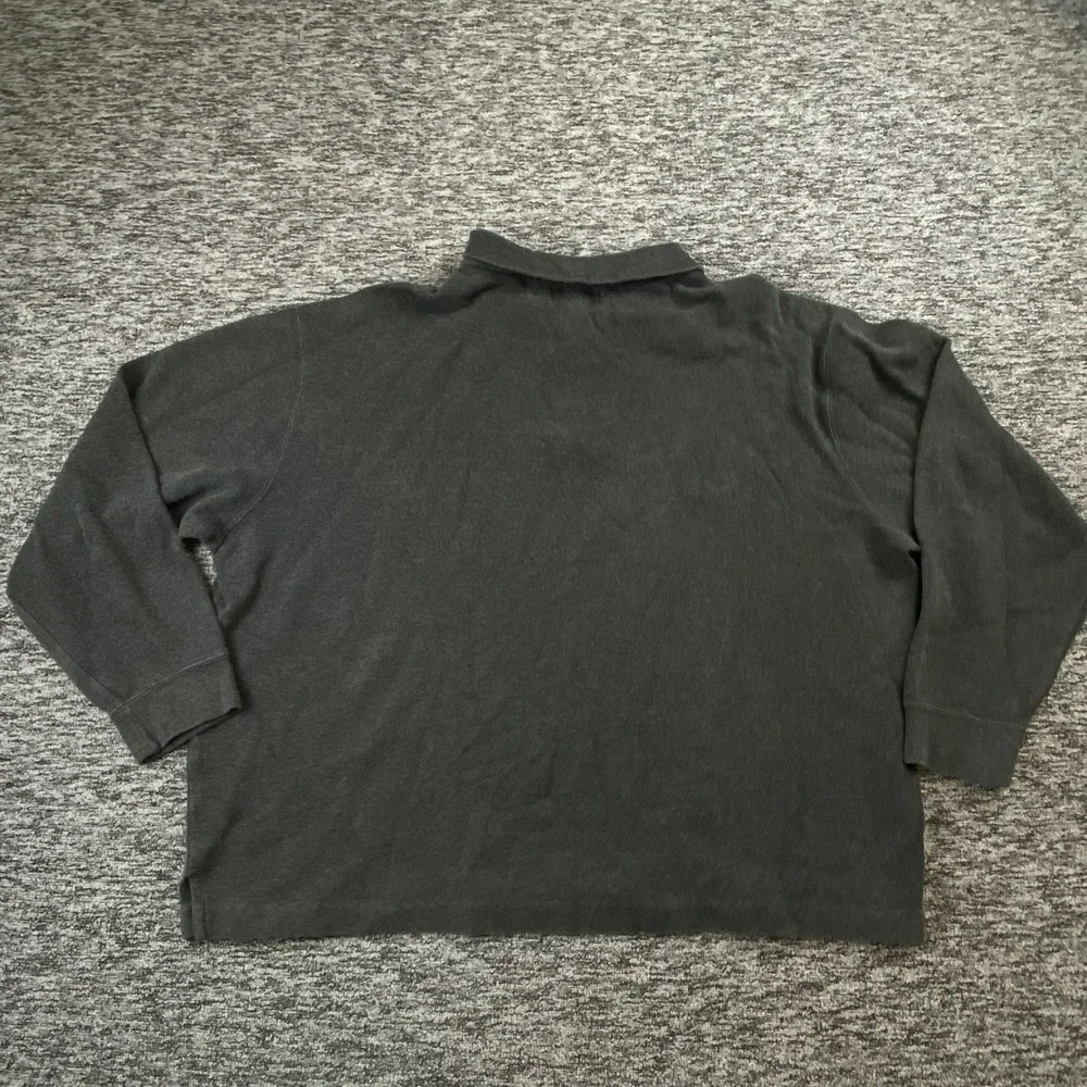 Vintage Polo Ralph Lauren Quarter Zip Pullover Mens 3XLT Gray Cotton Pony